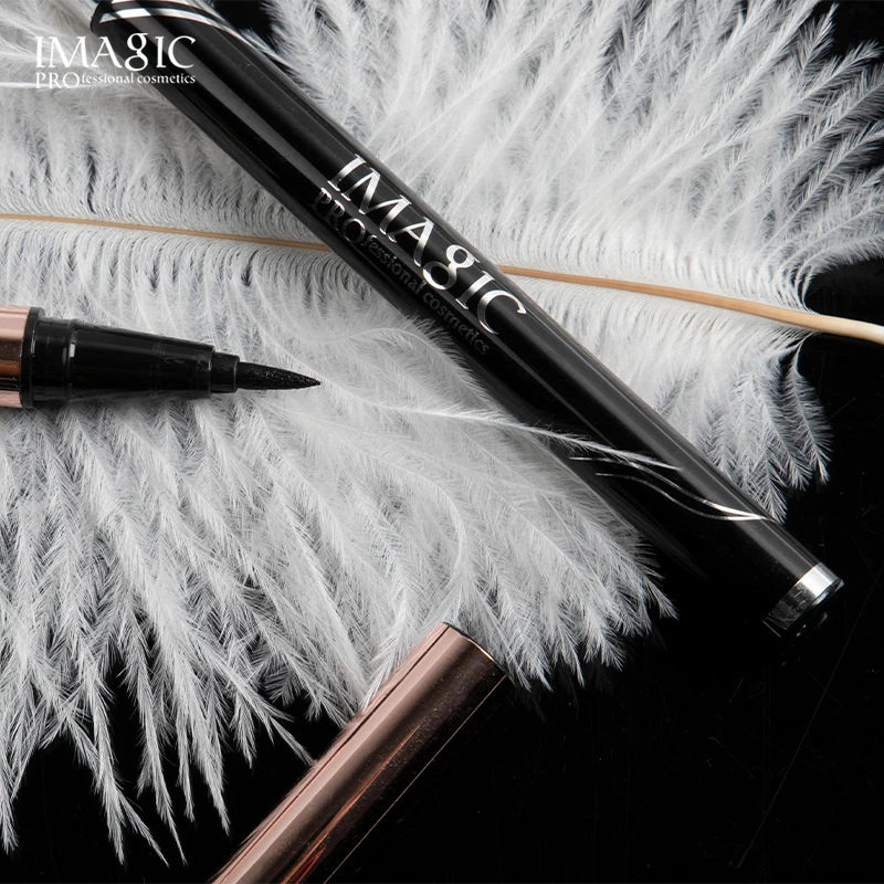 IMAGIC 2020 Newest Dry Fast Eyes Makeup Pencil Wholesale Waterproof Black Liquid Eyeliner Matte And Shine Pigment