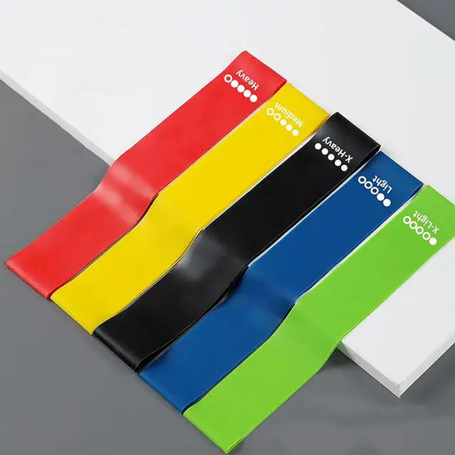 5 Levels Resistance Bands Set - Unisex Latex Elastic Loop Bands for Squat, Hip Training & Stretching 4