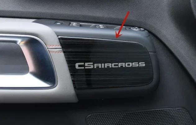 For Citroen C5 AIRCROSS-stainless steel Inner door armrest side panel decorative patch anti-scratch car accessories