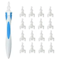 Outil dissolvant de cire d'oreille, nettoyeur d'oreille avec Silicone souple, 16 embouts de remplacement simplement pour saisir l'extrait du cérumen 5