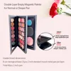 Double Side 2 Layer Book Shape Empty Magnetic Eyeshadow Makeup Palette with Mirror,Fits Standard and Deep Pans 2