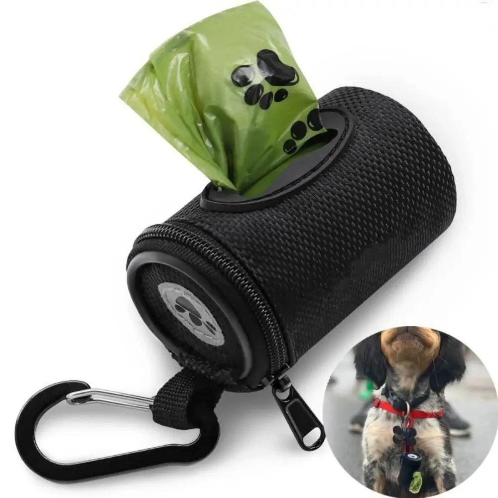 Pet Poop Bag Nylon Adjustable Dogs Waste Poop Bags Dispenser Mini Travel Garbage Bag Pet Cleaning Tools