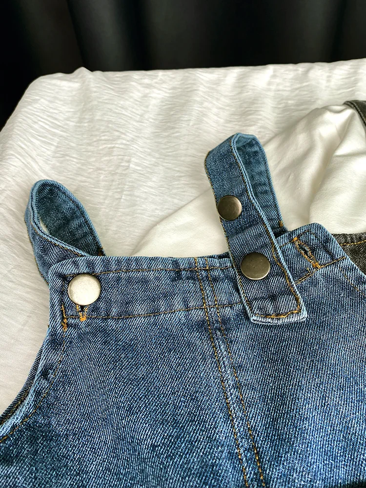 Baby Boy Solid Denim Overalls Child Jean Bib Pants Infant Jumpsuit Children's Clothing Kids Overalls Autumn Girls Outfits