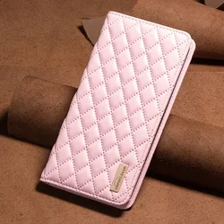 Leather Magnetic Phone Wallet Case - Skin Friendly Flip Cover 2025 for Poco C61 4G (Pink)