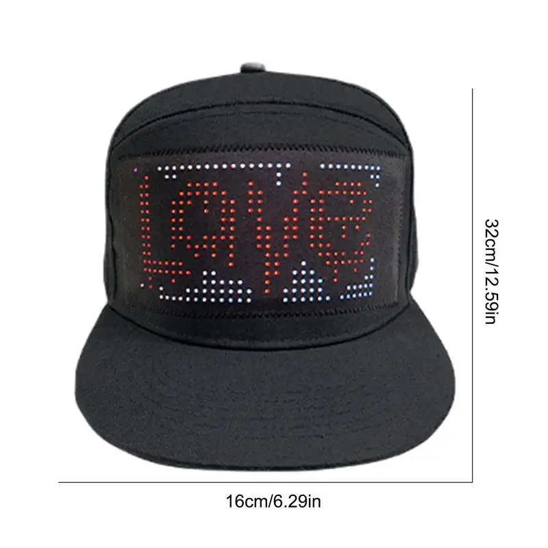 Funny LED Hats APP Controlled Hat Detachable Screen Comfortable Easy To Apply Trendy Animated Smart Hat For Christmas Halloween