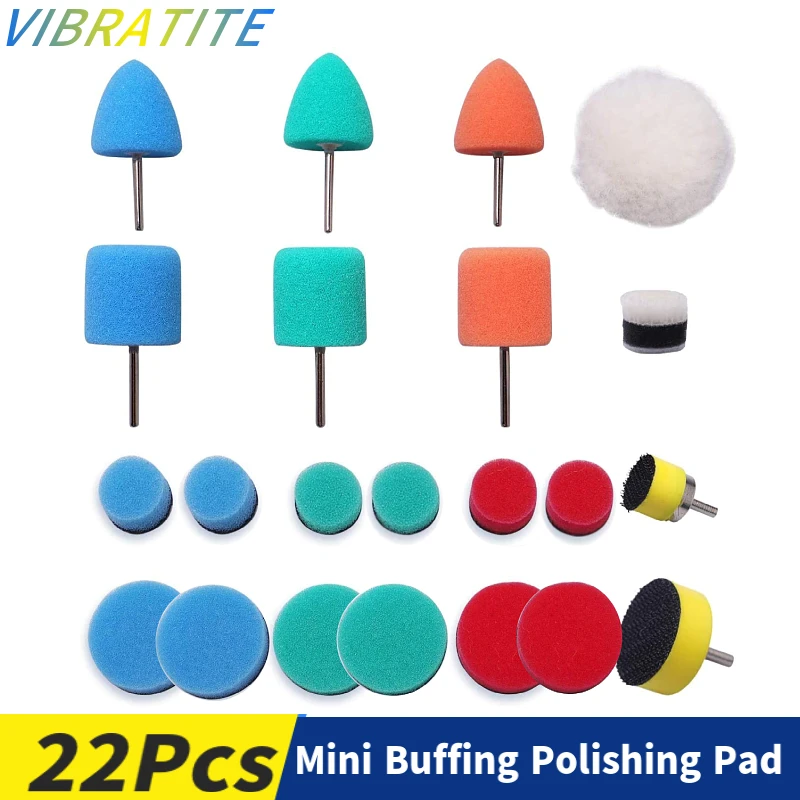 Kit 16 Mini Tamponi Lucidatura Auto - Cuscinetti Schiuma Per Aree Strette E Ruote - Foto 5