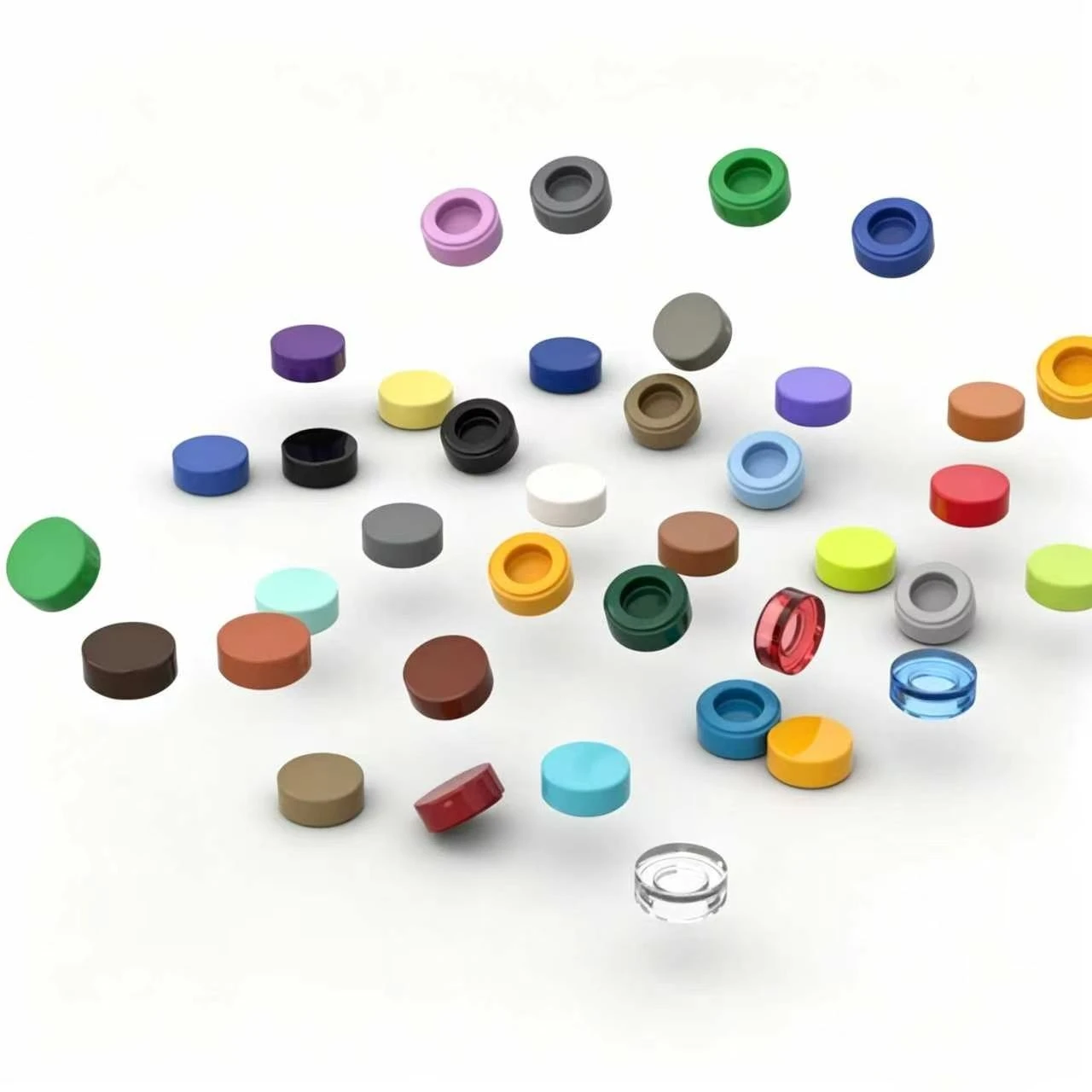 500-Piece Round Tile Set for Mosaic Art and Creative Building