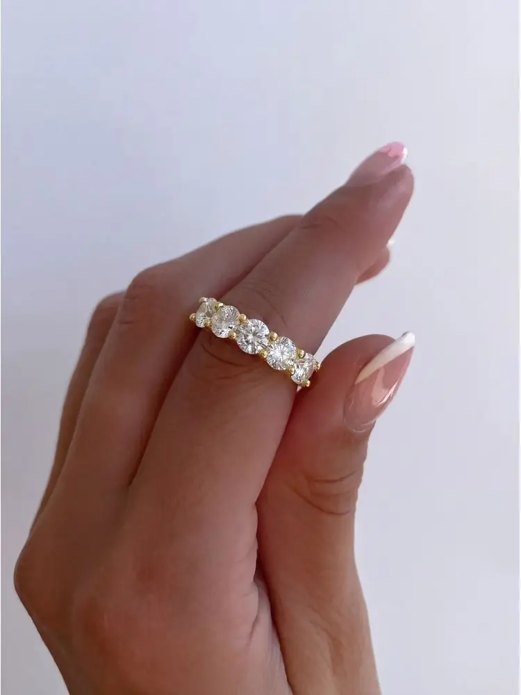 Wunderschöne, funkelnde, klassische Zirkonringe aus 925er-Sterlingsilber für Frauen, zum Antragen von Versprechen, Dating, luxuriöser, hochwertiger edler Schmuck – Detail 1