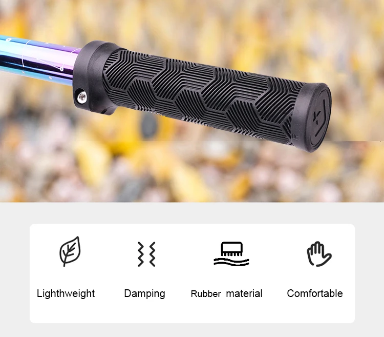 ODI MTB-Fahrradgriffe zum Anschließen, 22,2 mm, Gummi-Lenkerabdeckung, bequeme Flügelform, rutschfestes Griffteil für Reisen/Faltrad – Detail 2