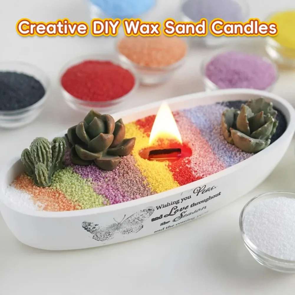 Vibrant Wax Sand for Creative Candle Making – Ideal for Arts, Crafts, and Unique Party Decor