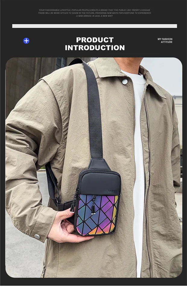 New Universal Crossbody Small Bag Casual Rhombus Grid Shoulder Fashion Mobile Phone Breast Bag Premium Crossbody Bag