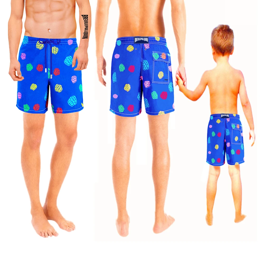 Sexy 2024 Original Brand Brevilepullquin Turtles Swimwear Men Swimtrunks Vilebre Beach Adults Boardshorts 100% Quick Dry M-XXL