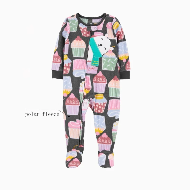 Newborn Baby Fleece Warm Rompers Jumpsuit for Spring Autumn baby clothes
