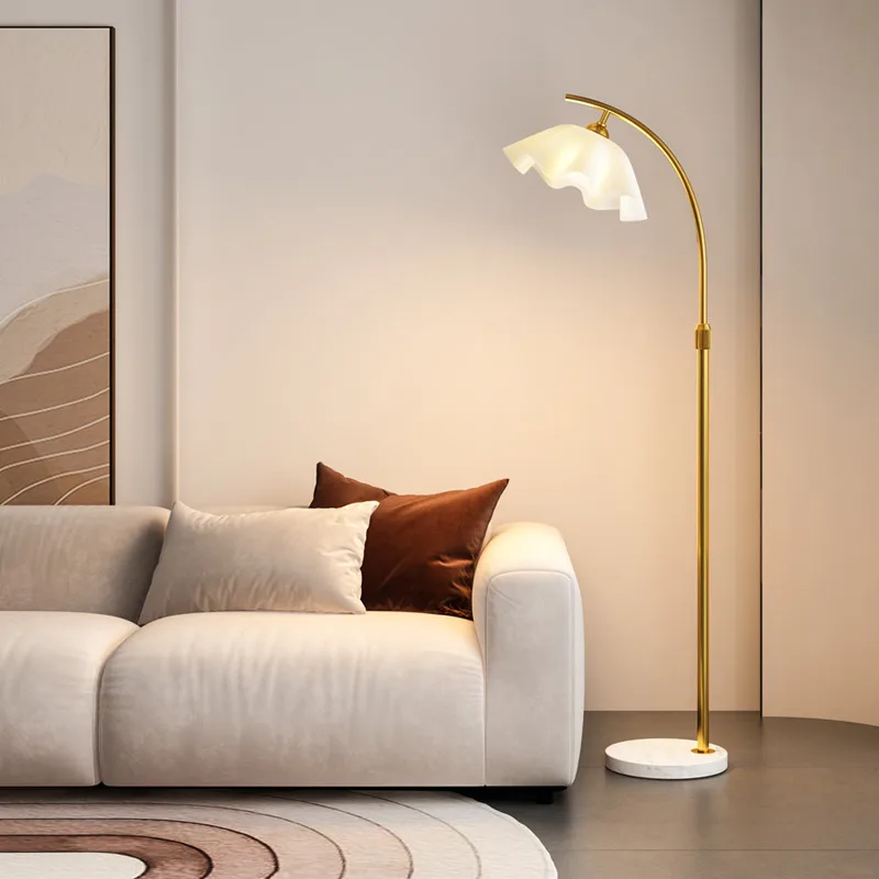 Flower Led Floor Lamps for Living Room Sofa Side Standing Lamp Remote Control Dimming Bedroom