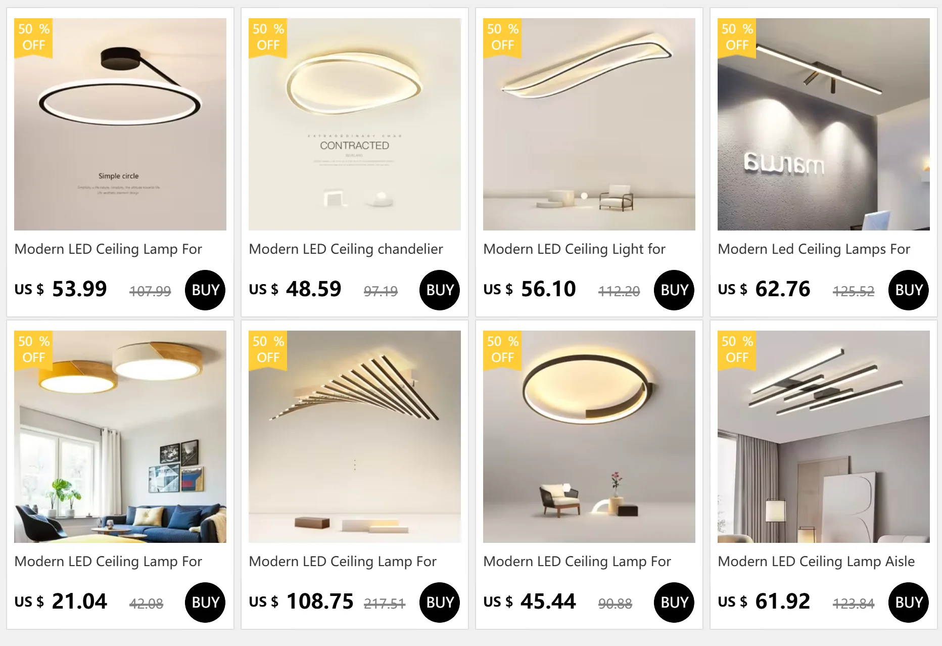 Description Picture 2 of itemModern LED Ceiling Lamps for Bedroom Lamp Creative Round Retro Walnut Wood Color Study Restaurant Decor Lighting Fixture Lustre