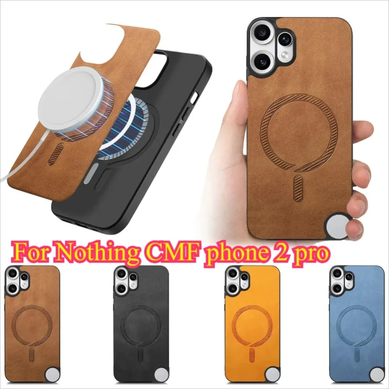 Leather Magnetic Case with Shockproof Protection - Suitable
