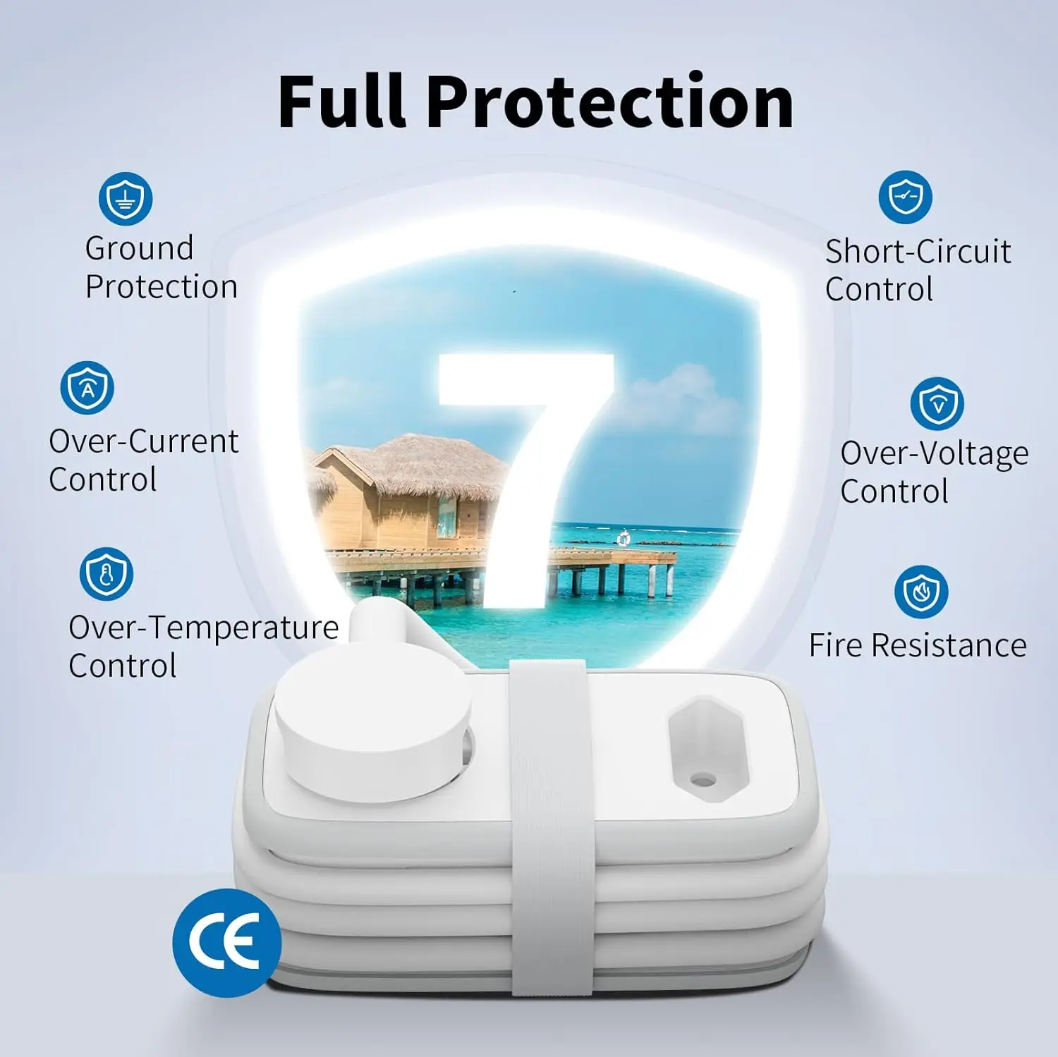 EU Plug Power Strip 2 AC Outlets 3 USB Ports extension electrica 2500w Travel Power Strip Network filter Fast Charging