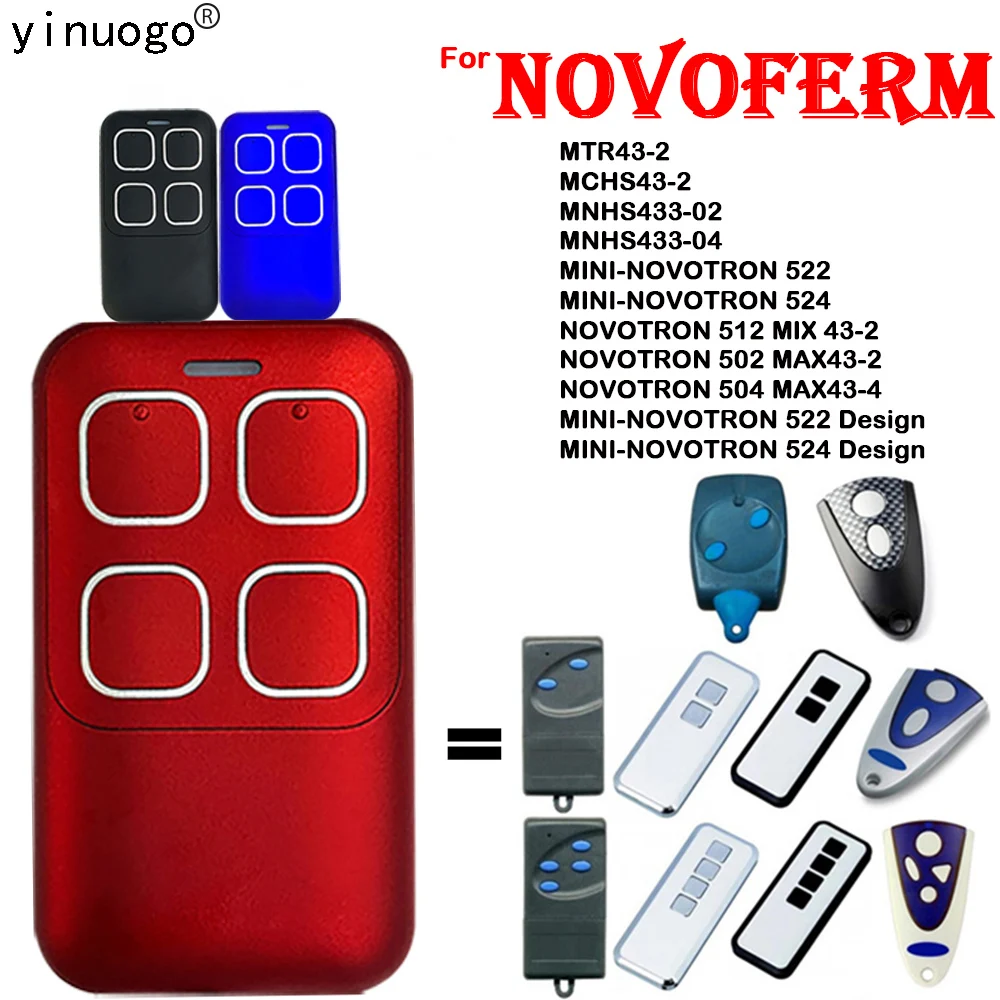 NOVOFERM MTR43-2 MCHS43-2 MNHS433-02/04 MINI-NOVOTRON 522 524 512 MIX43-2 502 MAX43-2 504 MAX43-4 Garage Door Remote Control Key