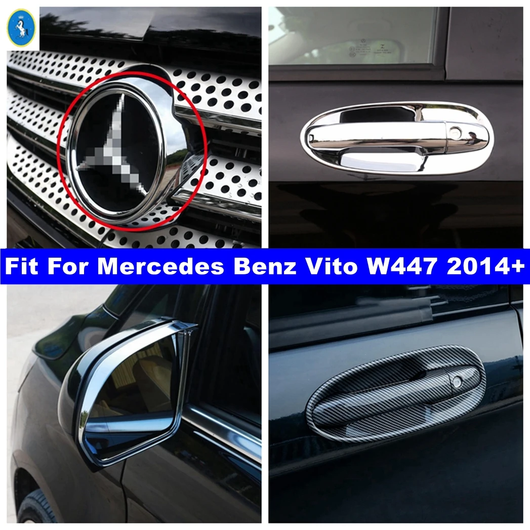 

LOGO Frame / Handle Bowl / Rearview Mirror Rain Eyebrow Refit Kit Cover Trim For Mercedes Benz Vito W447 2014 - 2021 Exterior