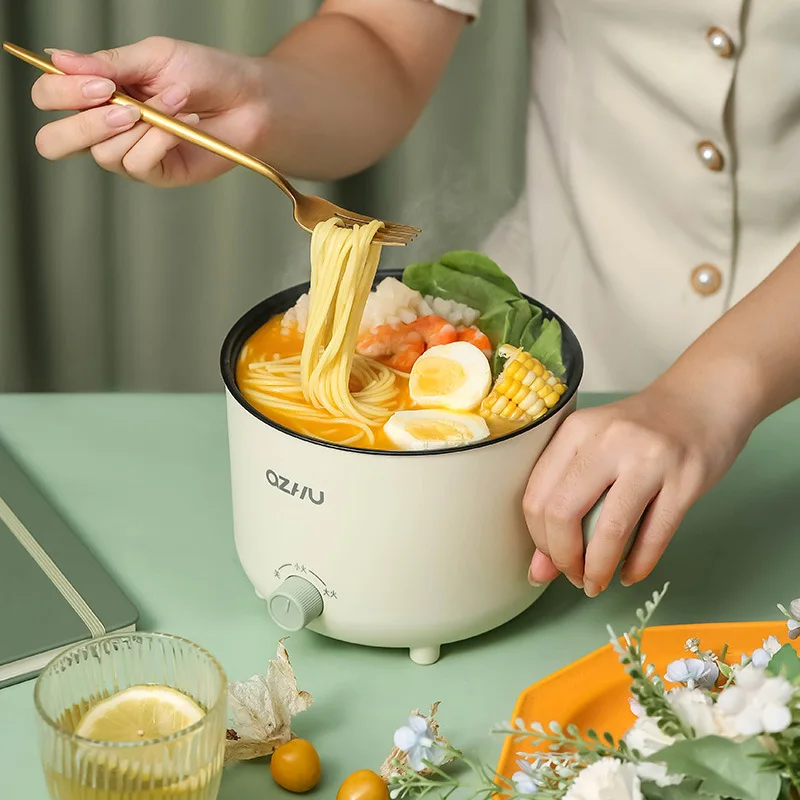 Portable Foldable Electric Pot Mini Baby Electric Rice Pot Multicooker Hotpot Stew Heating Pan Noodles Eggs Soup Porridge Steamer Rice Cookers