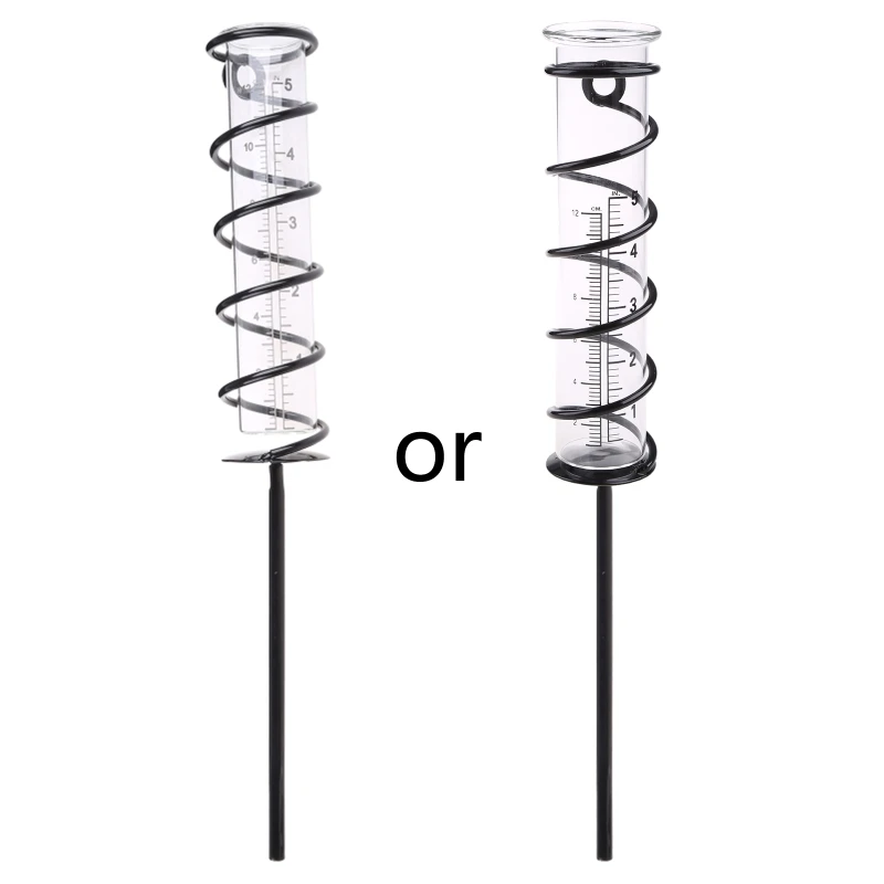 

Rain Gauge S piral Rain Gauge Glass Replacement Tube with Stake Rain Water Meter