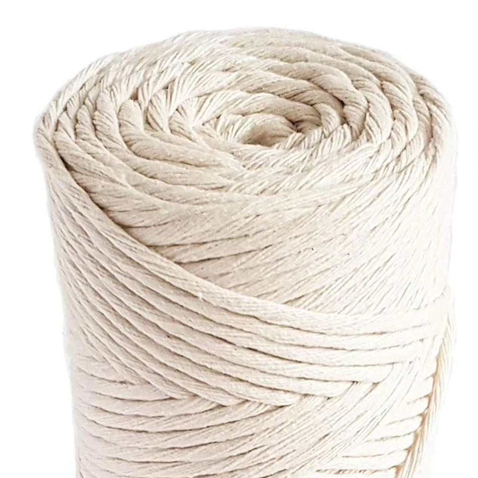 DIY Macrame Cord Cotton 3mm Rope String Sewing Handmade Macrame Rope Ribbon Crafts Twine Hilo Home Party Wedding Decoration