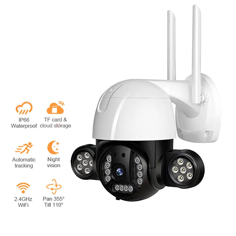 

4MP WIFI Security Camera Outdoor Smart Home Two Ways AUDIO Waterproof Wireless CCTV Surveillance Camera