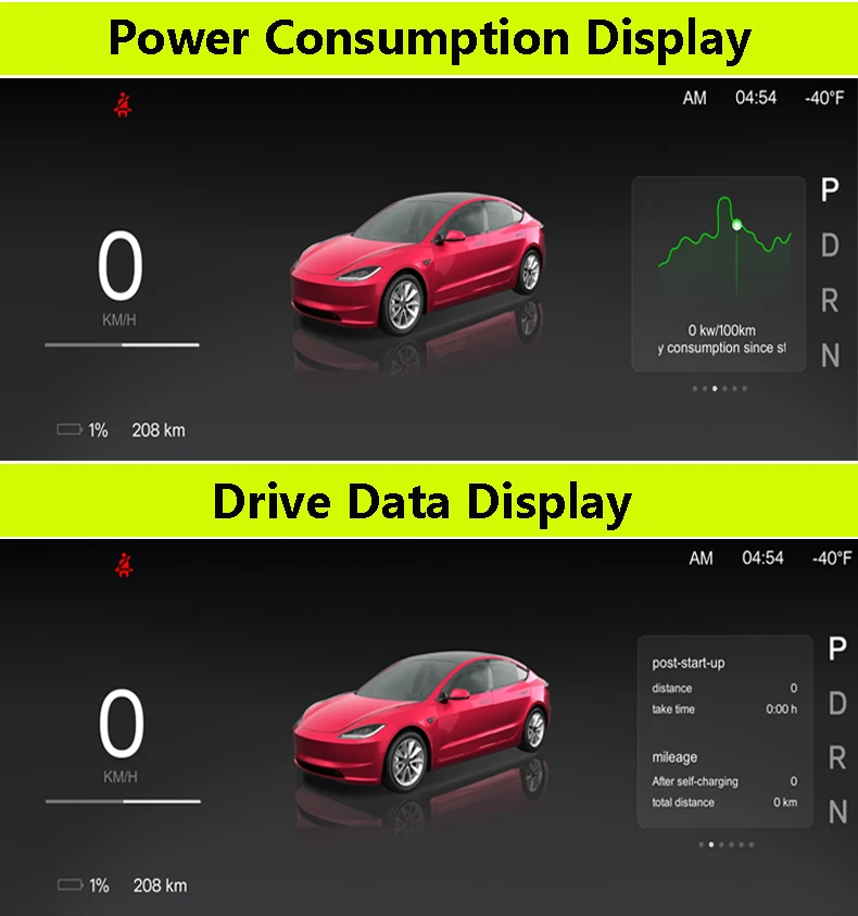 8.9" HUD for Tesla Model Y Juniper 3 Highland Display Smart Driver Screen Head U