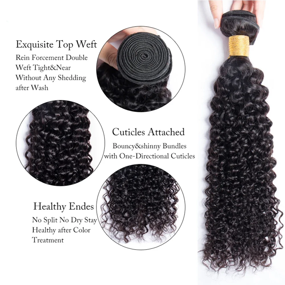 Mongolian Kinky Curly Human Hair Bundles 3 4 Bundles 28 30 Inch Virgin Remy Hair Extensions For Women Sew In Quick Weave Bundles 4