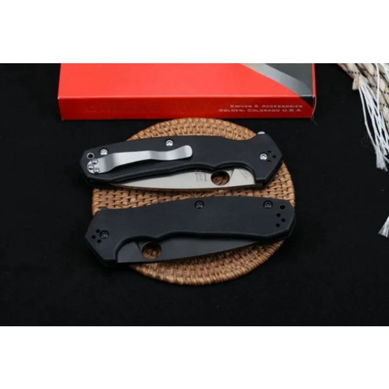 Top Selling SP C234 Folding Pocket Knife CPM S30V Blade G10 + Steel Handle High Quality Outdoor EDC Camping Hiking Tools 2