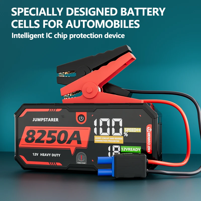Power Bank 8250A 32000mAh12V Car Battery Jump Starter Portable Charger Car Booster Auto Starting Device Emergency Starter 4