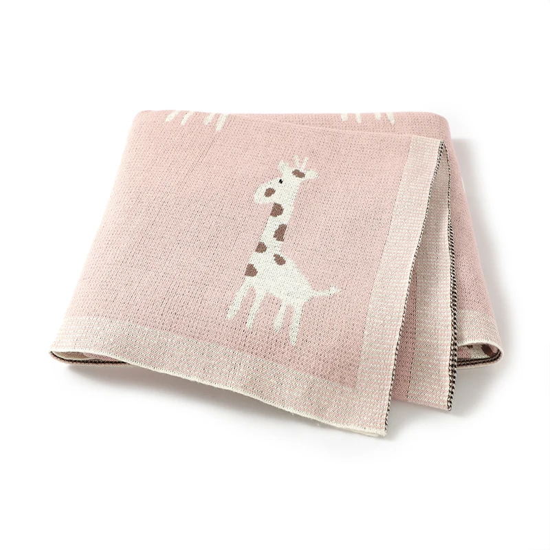 Cotton Knitted Baby Blanket Newborn Boys Girls Super Soft Stroller Basket Swaddle Wrap Plaid 100*80cm Infant Receiving Bed Quilt 1
