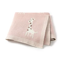 Cotton Knitted Baby Blanket Newborn Boys Girls Super Soft Stroller Basket Swaddle Wrap Plaid 100*80cm Infant Receiving Bed Quilt