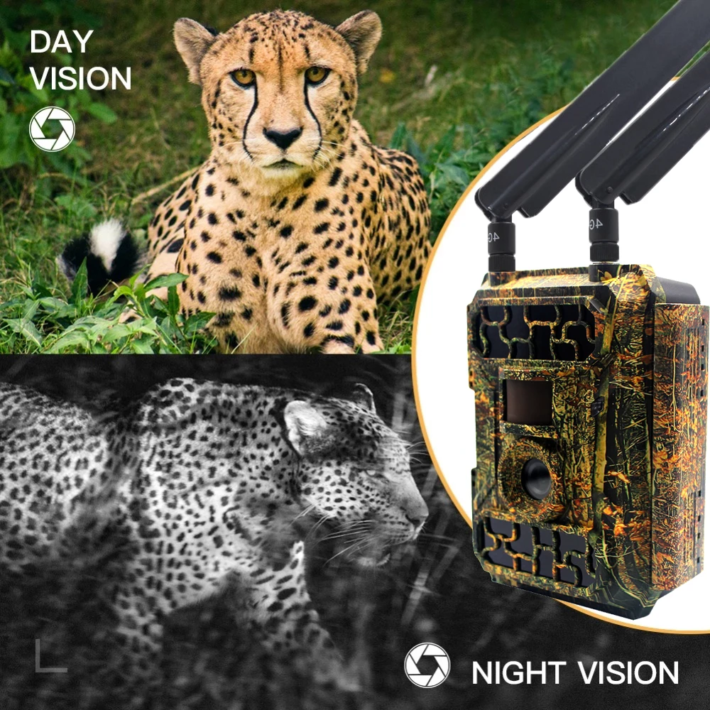 4G MMS/GPRS Wildlife Trail Camera Outdoor Wild Hunting Camera HD 1080P Wireless APP Remote Control Monitoring Cameras