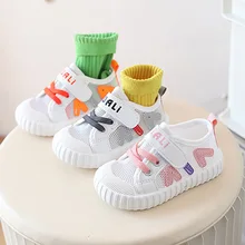 

Baby Boys First Walker Shoes Spring and Summer Cute Versatile Soft Girls Assorted Breathable Mesh Hook & Loop Mesh Sneakers Flat