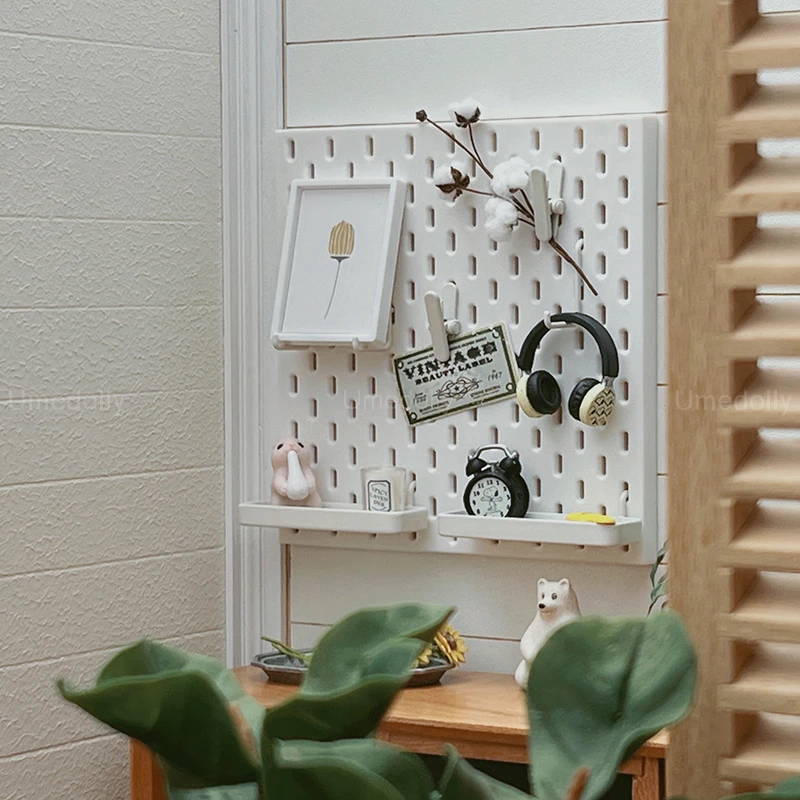 1-6-Scale-Miniature-Dollhouse-Pegboard-Mini-Hook-Wall-Storage-Rack-for ...