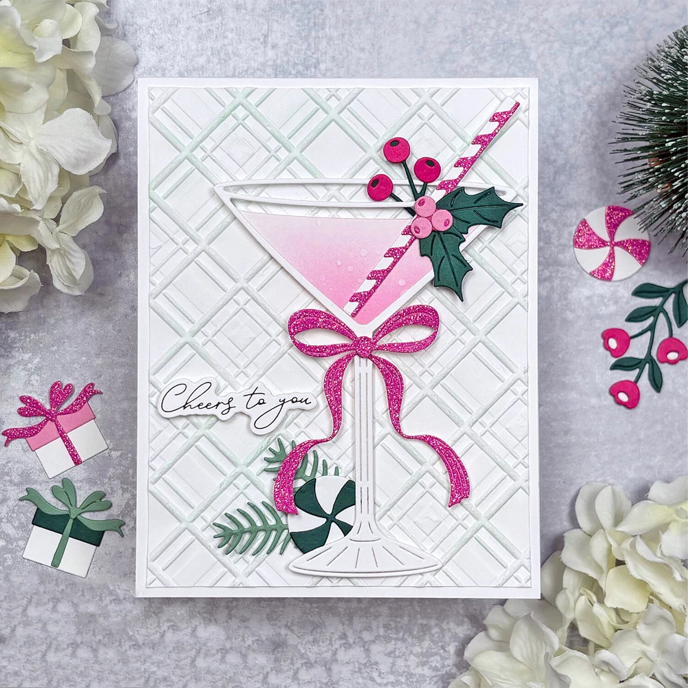 3D Embossing Folder Gird Iregular Line Light Ribbon Doodle DIY Christmas Scrapbooking Adding Texture Paper Crafts Stencil