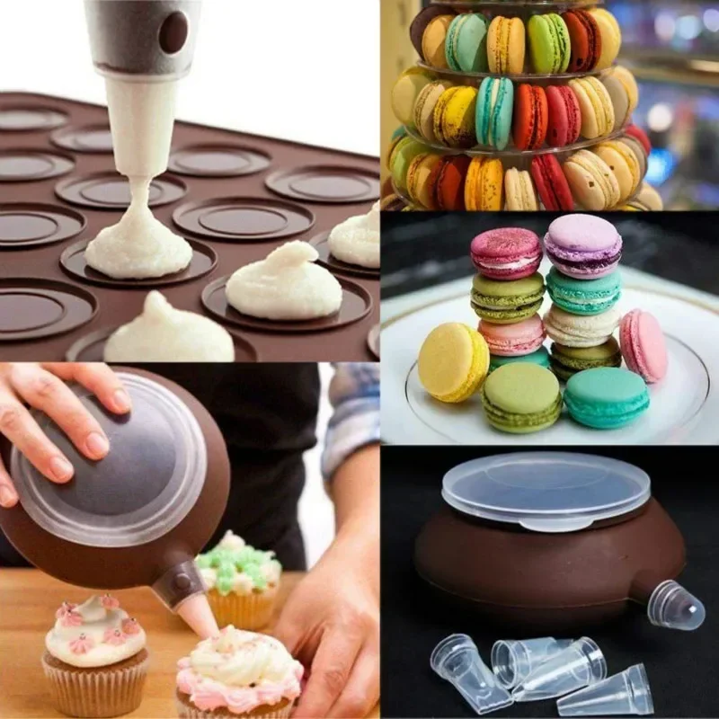 Baking Mat Macaroon Kit Silicone Non-Stick Mold Set 48 Decorating Supplies Capacity Pot Cake Accessories
