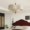 Japanese Wabi Sabi Cloth Ceiling Chandelier For Living Room Island Bedroom LED Pendant Light Modern Home Decor Lighting Fixture 1