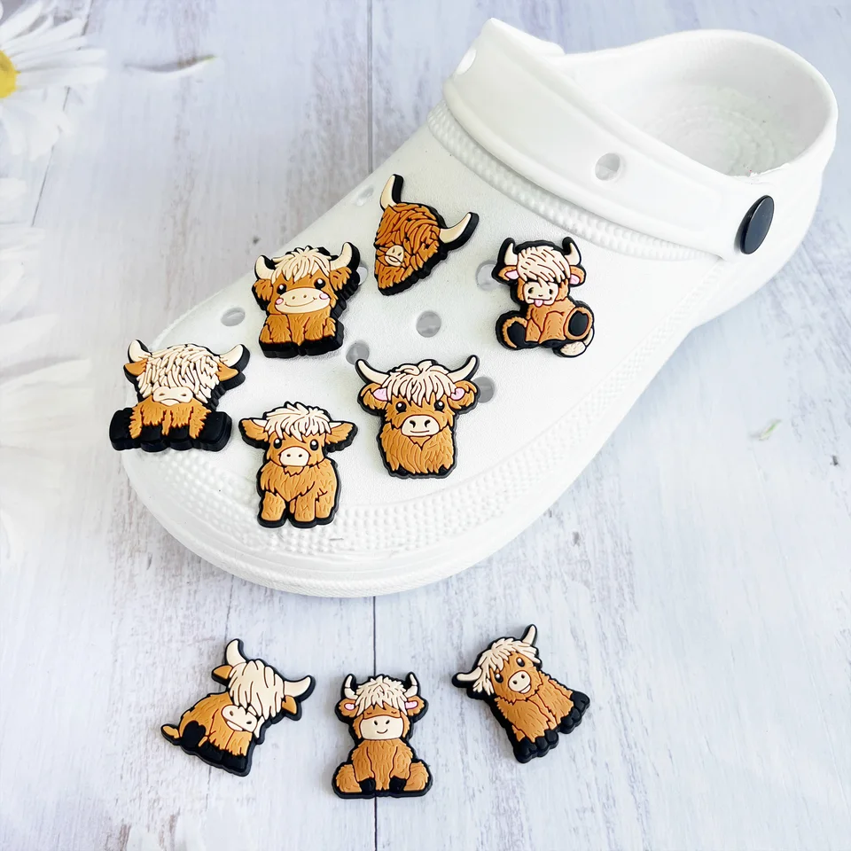 20 Stück Highland Cattle Shoe Charms – Lustige Clog-Anhänger Für Jede Party