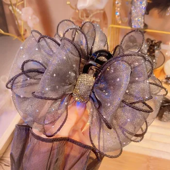 1/2pc Women Lace Mesh Geometric Butterfly Hair Claw Vintage Legant Hair Clip Clamp Headband Hairpin Crab Hair Accessories New 1