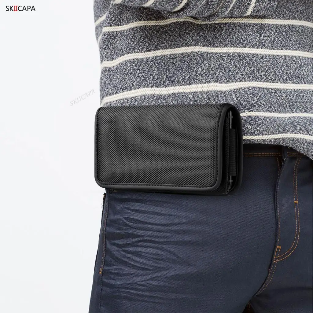 Oxford Canvas Phone Belt Clip Holster Cover Pouch