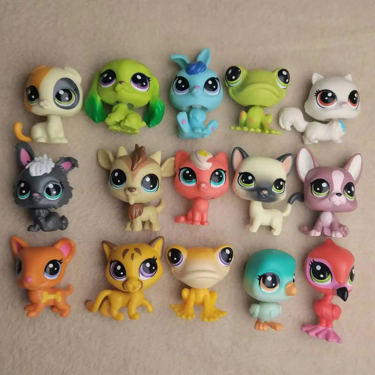 Littlest pet shop bobble head toys cat collection stand short hair
