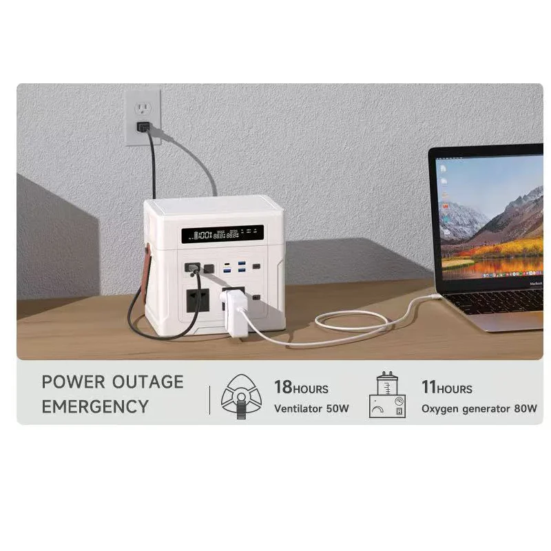 640000mAh 2000Wh 2000W LiFePO4 Battery 1200W/1000W Portable Power Station Genera