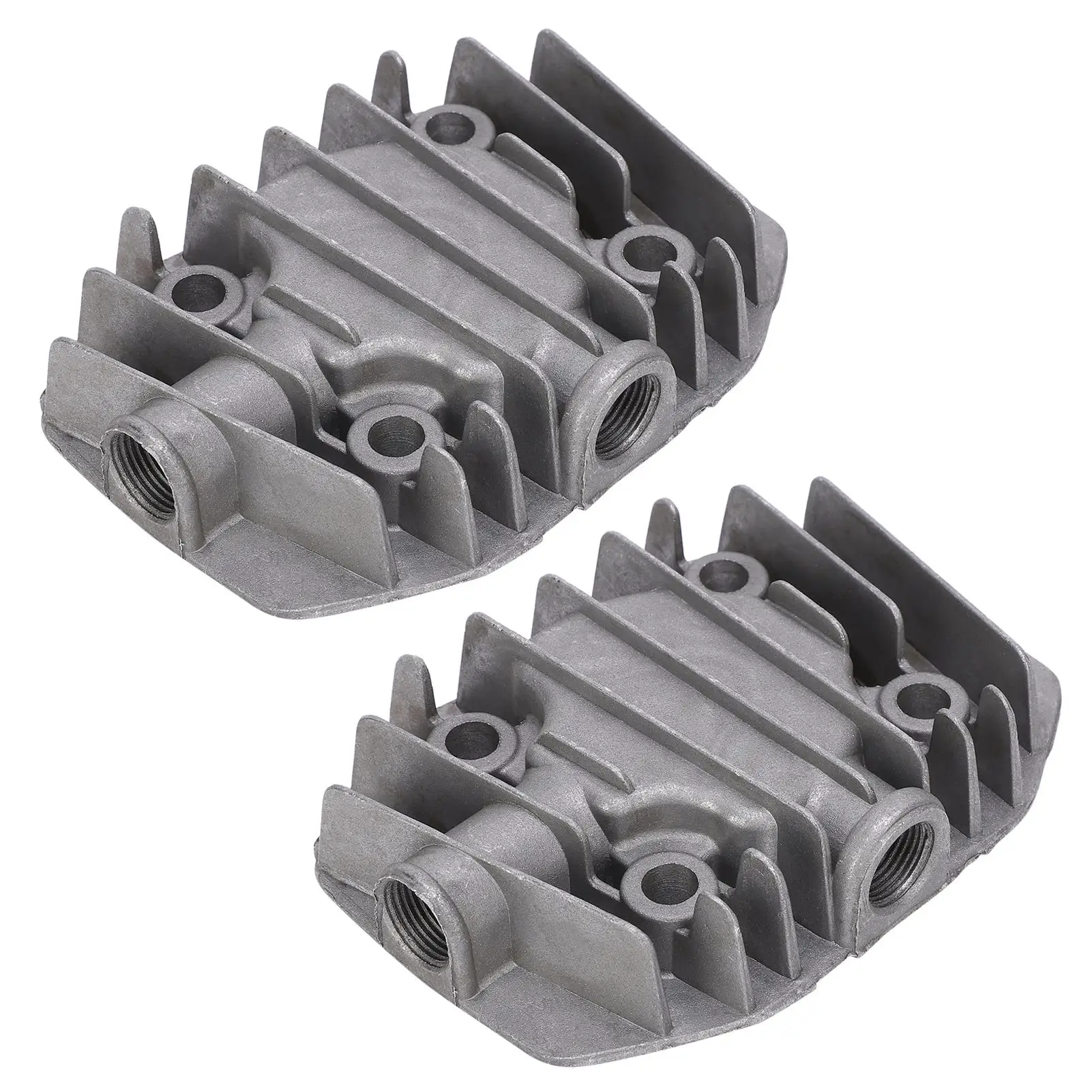 2Pcs Small Aluminum Air Cylinder Head Cooling Parts 48mmx62mm for Compressor