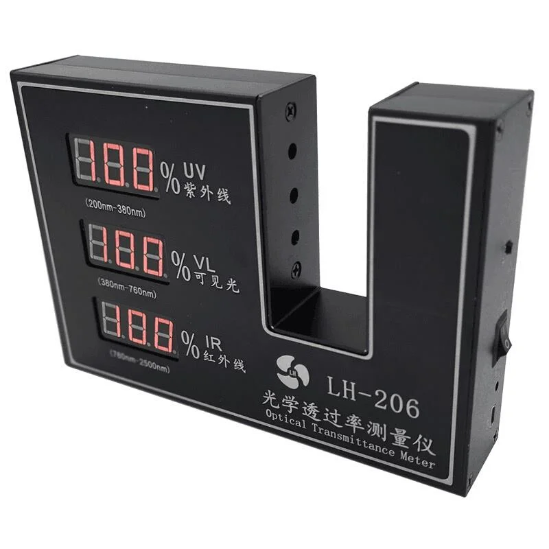 LH-206 3 in1 Solar Film Tester Optical Transmittance Meter Transmission Meter Light Transmittance Measuring Instrument