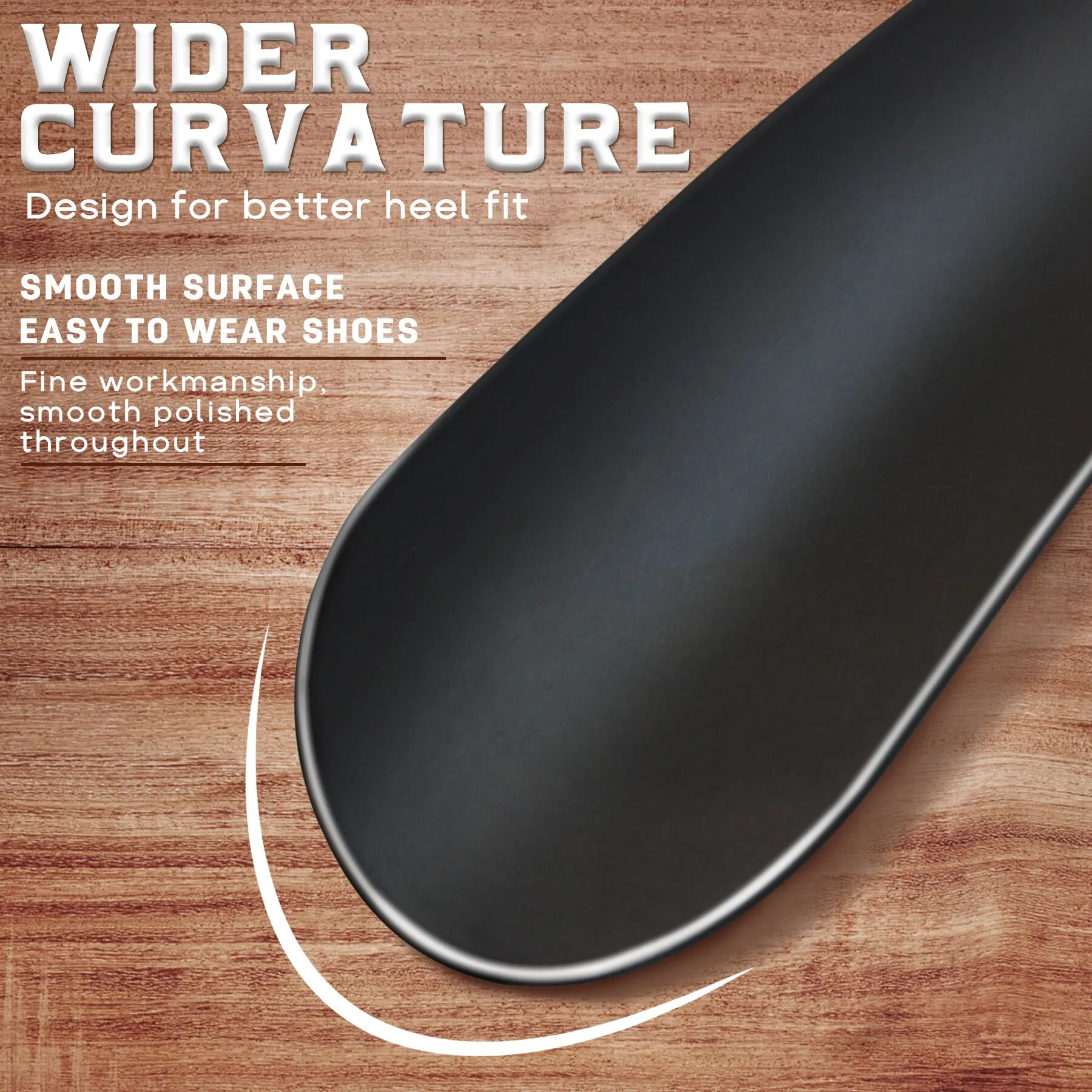 Metal Shoe Horn Leather Handle Stainless Steel Shoe Horns Shoe