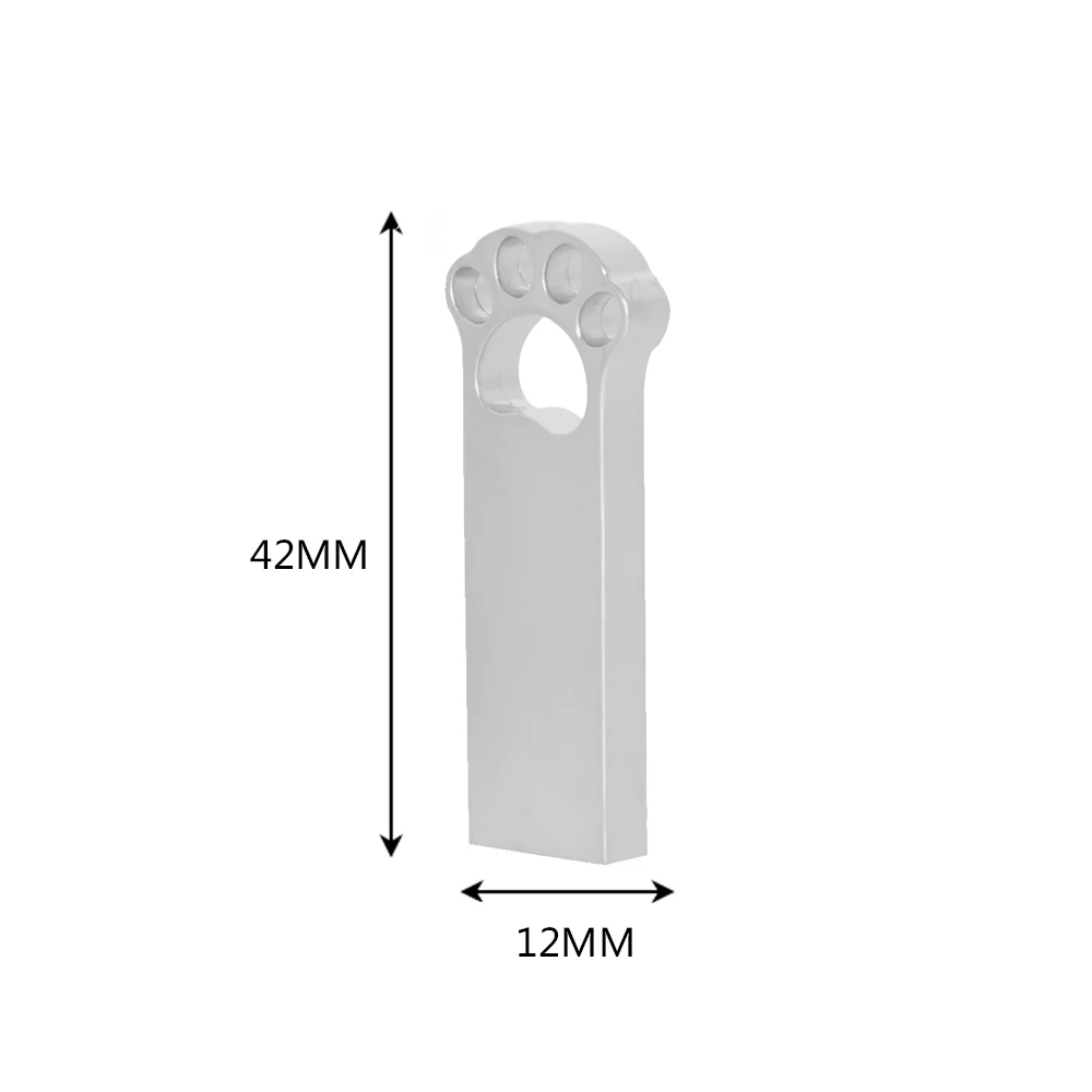 귀여운 고양이 발바닥 USB 플래시 드라이브 - 방수, 대용량, 가볍고, 컴팩트하며 내구성이 뛰어난 휴대용 발바닥 프린트 썸 드라이브 2.0