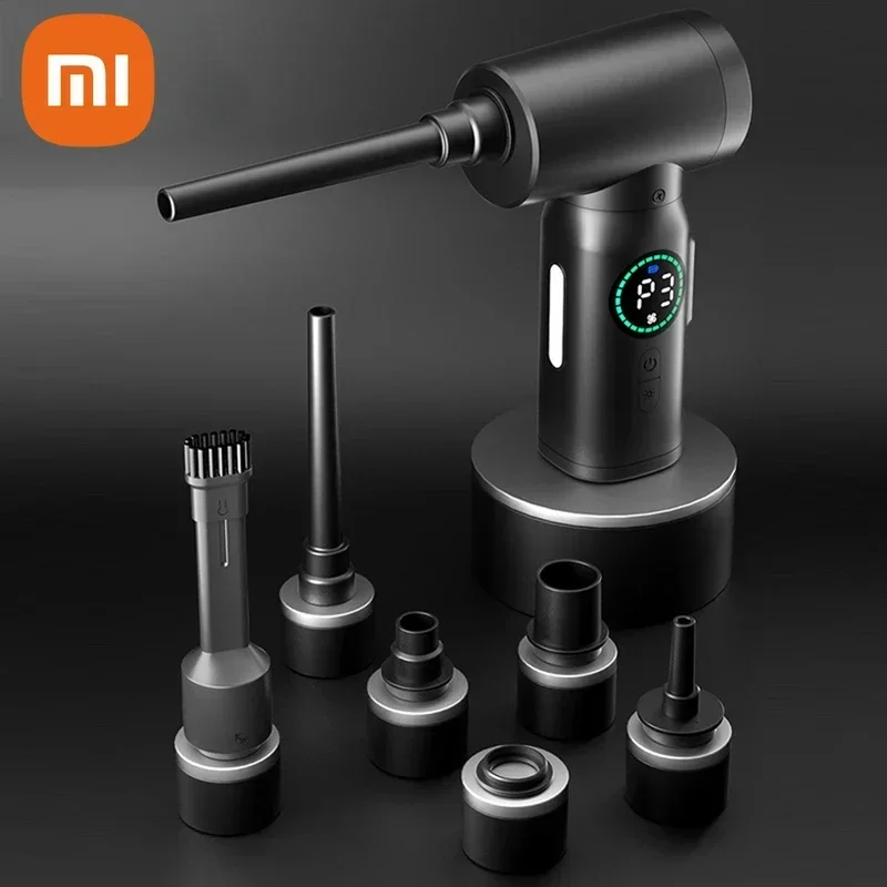 Xiaomi Mijia Wireless Air Duster Dust Blowing Digital Portable LED Light 2 in 1 Blower Vacuum Cleaner Cordless