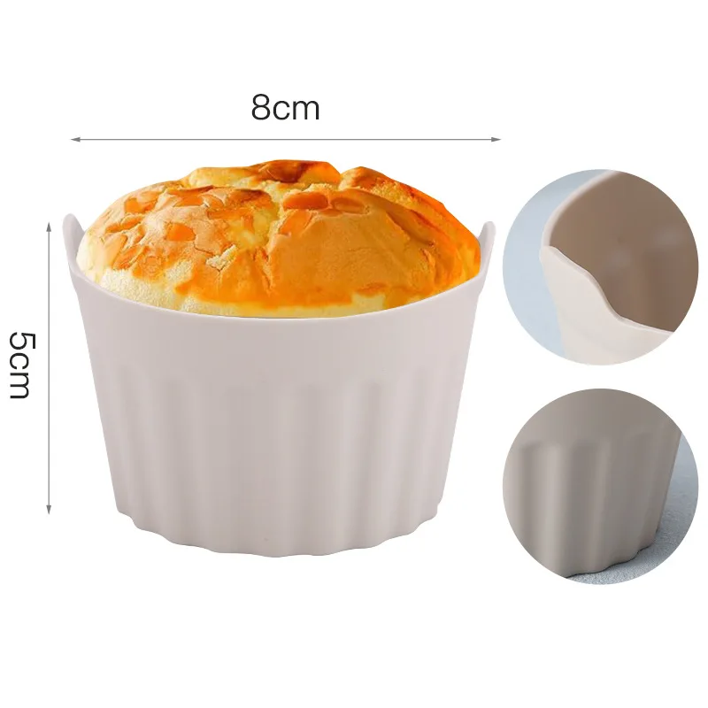 1/6Pcs Air Fryer Baking Silicone Mold Non-stick Egg Baking Liner Reusable Bakeware Easy Release Baking Supplies 2025 New